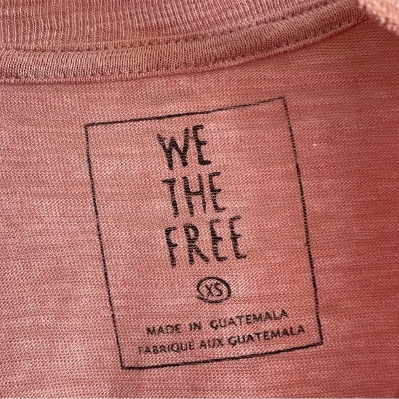 Free People Space Dye Pink Jordan Burnout Tee, XS - Picture 6 of 7